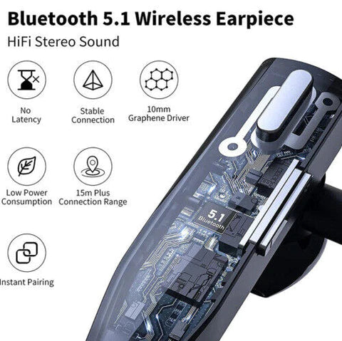 Trådløst Bluetooth 5.1 Headset med Dobbelt Mikrofon 2