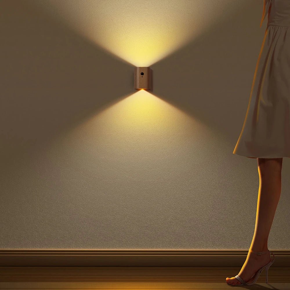 Trelampe med Bevegelsessensor og Oppladbart Batteri 5