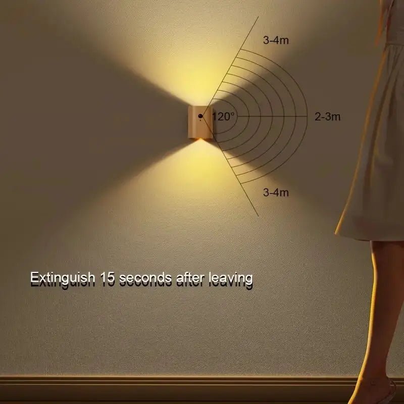Trelampe med Bevegelsessensor og Oppladbart Batteri 6