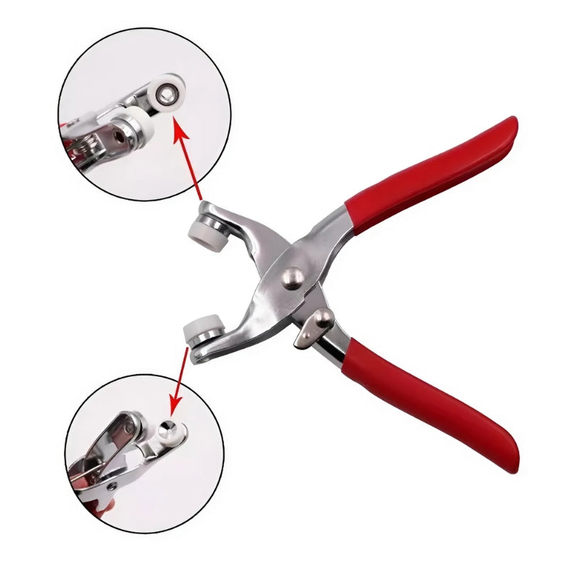 Trykkfestesett med Metallknapper og Tang 4