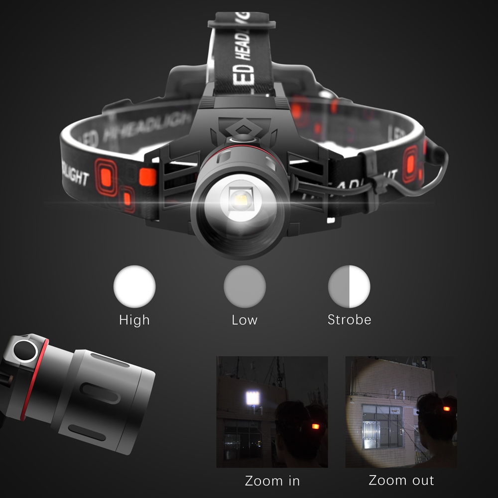 USB Oppladbar LED-hodelykt for Utendørsbruk 1