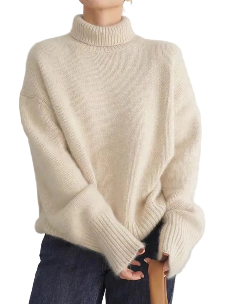 Ullgenser Dame Høy Krage Turtleneck Strikkegenser 0