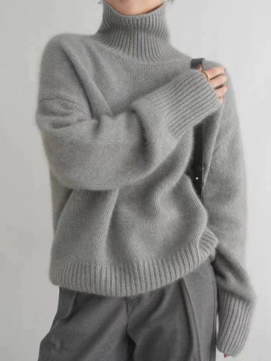 Ullgenser Dame Høy Krage Turtleneck Strikkegenser 5