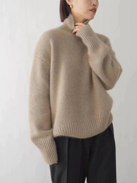 Ullgenser Dame Høy Krage Turtleneck Strikkegenser 6