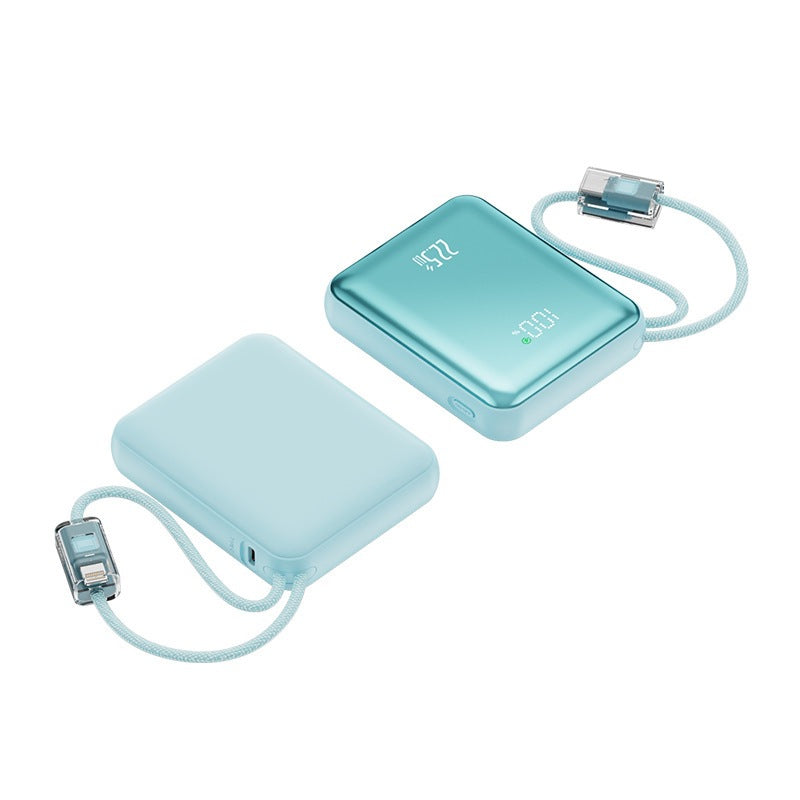 Ultratynn Powerbank med Digital Ladeindikator og Integrert Ladeport - Nødlader for Smarttelefoner og Nettbrett 1