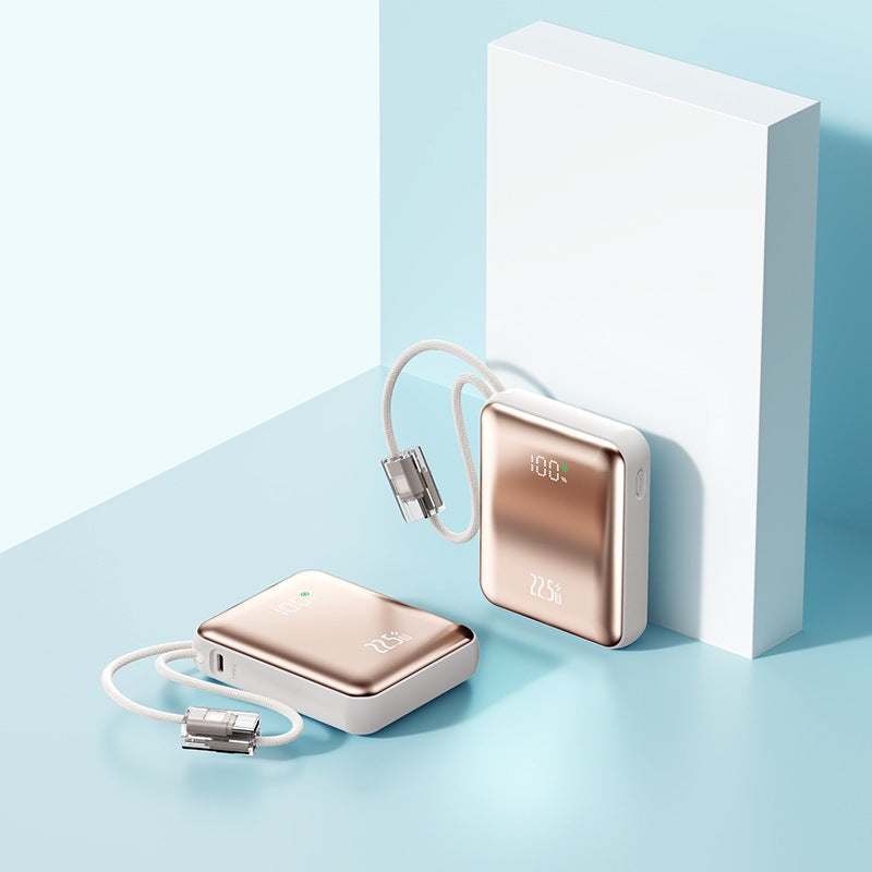 Ultratynn Powerbank med Digital Ladeindikator og Integrert Ladeport - Nødlader for Smarttelefoner og Nettbrett 2