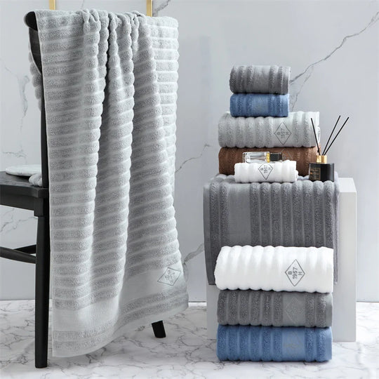 Unisex Badehåndkle med Ribbet Tekstur 4