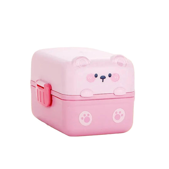 Unisex Bento-lunsjbeholder med dyremotiv og flere rom 0