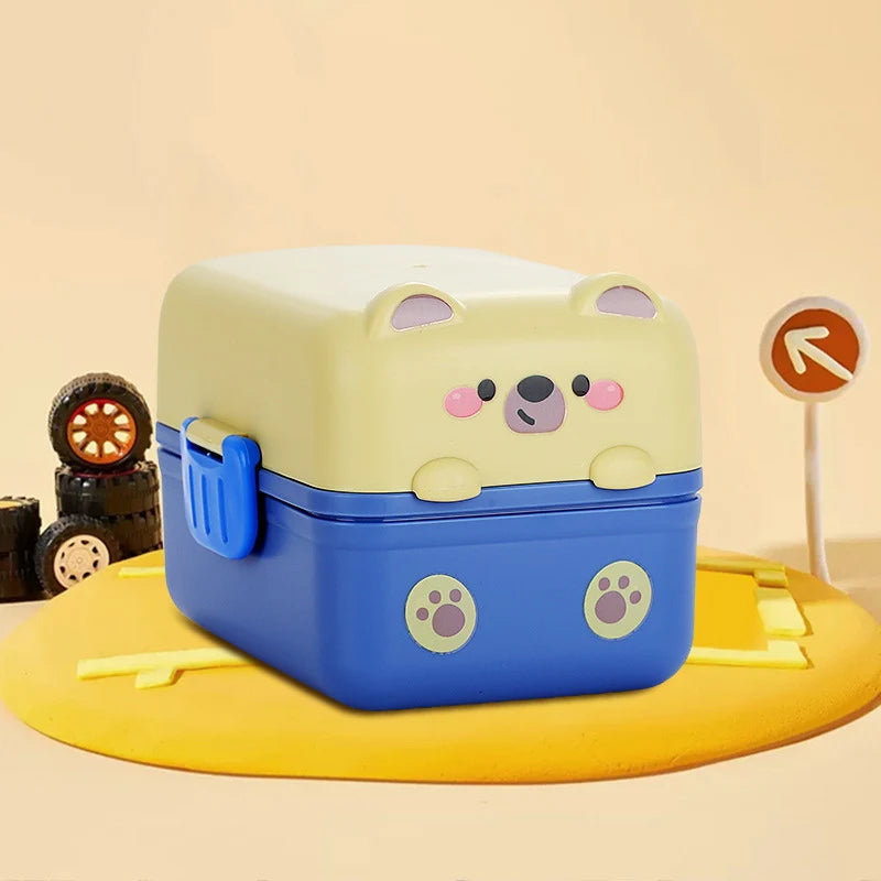Unisex Bento-lunsjbeholder med dyremotiv og flere rom 4