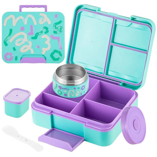 Unisex Bento-lunsjboks med Flere Rom og Fargerik Design 1