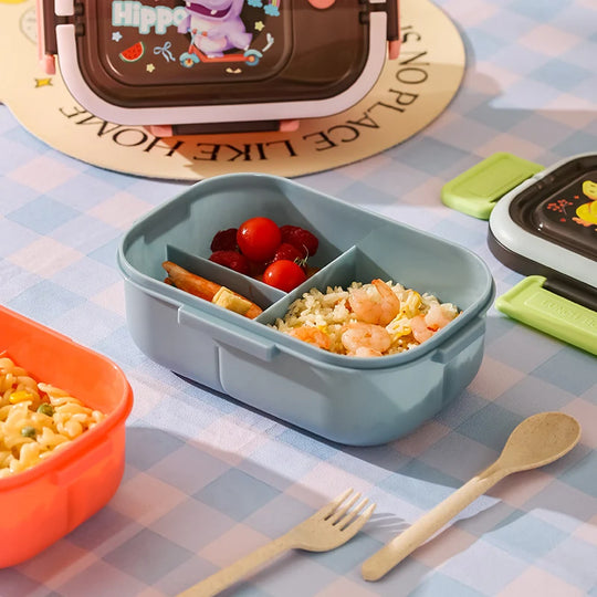 Unisex Bento-lunsjboks med dyremotiv og praktisk rominndeling 4