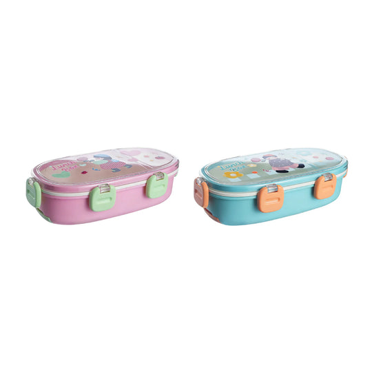 Unisex Bento-lunsjboks med flere rom og bærbart design 0