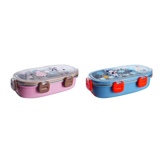 Unisex Bento-lunsjboks med flere rom og bærbart design 8