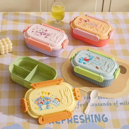 Unisex Bento-lunsjboks med karaktertema og flere rom 0
