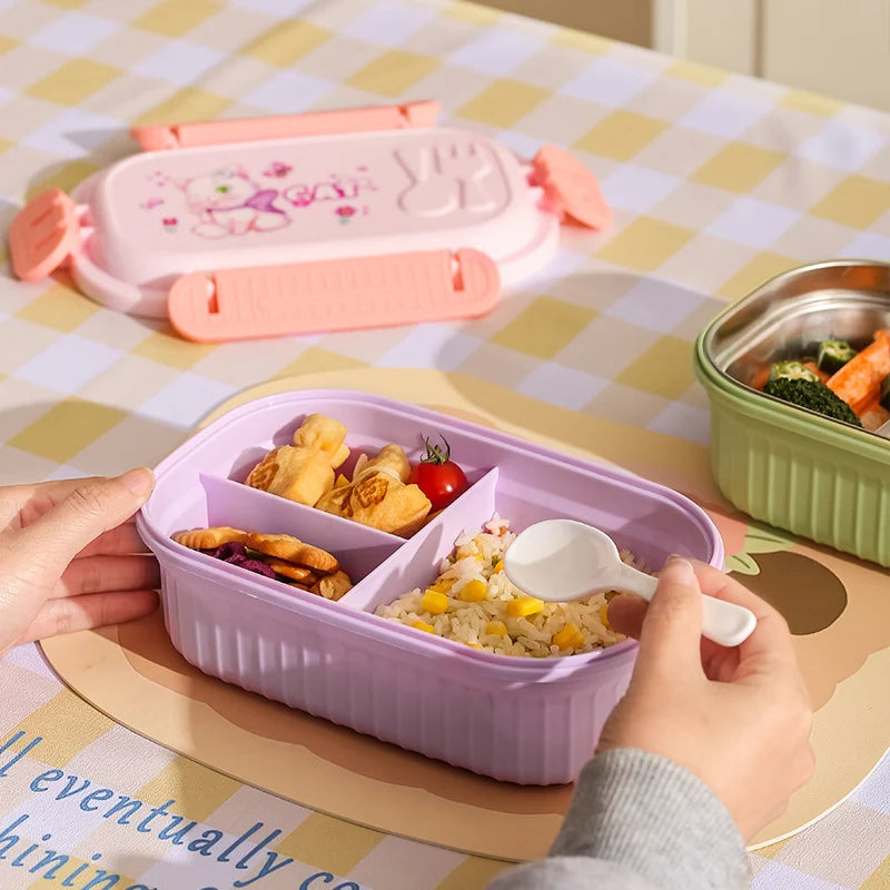 Unisex Bento-lunsjboks med karaktertema og flere rom 3