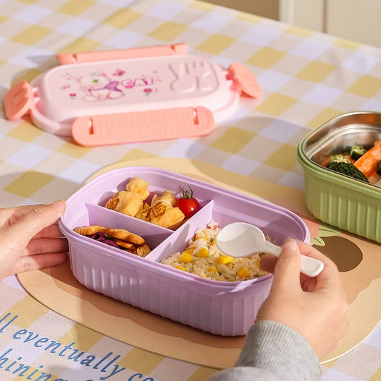 Unisex Bento-lunsjboks med karaktertema og flere rom 3