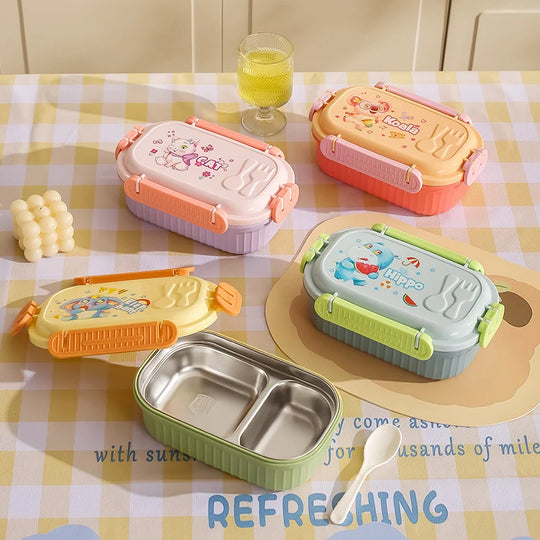Unisex Bento-lunsjboks med karaktertema og flere rom 6