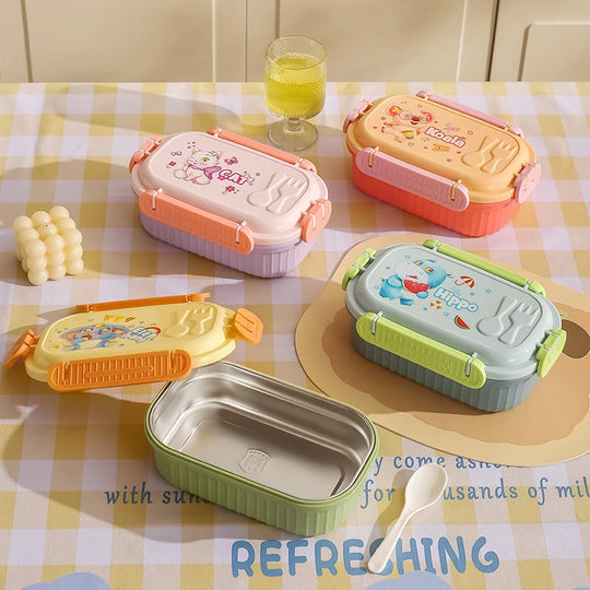 Unisex Bento-lunsjboks med karaktertema og flere rom 7