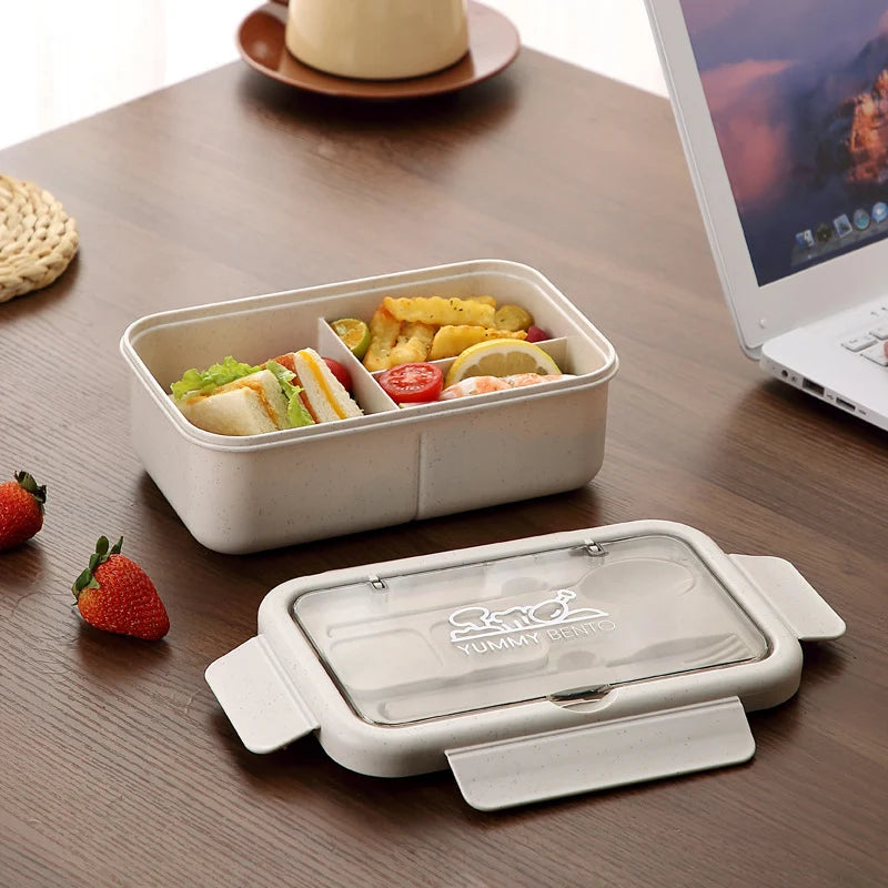 Unisex Bento-lunsjboks med lufttett forsegling og flerromsdesign 3