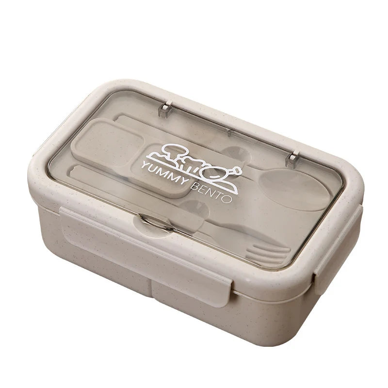 Unisex Bento-lunsjboks med lufttett forsegling og flerromsdesign 4