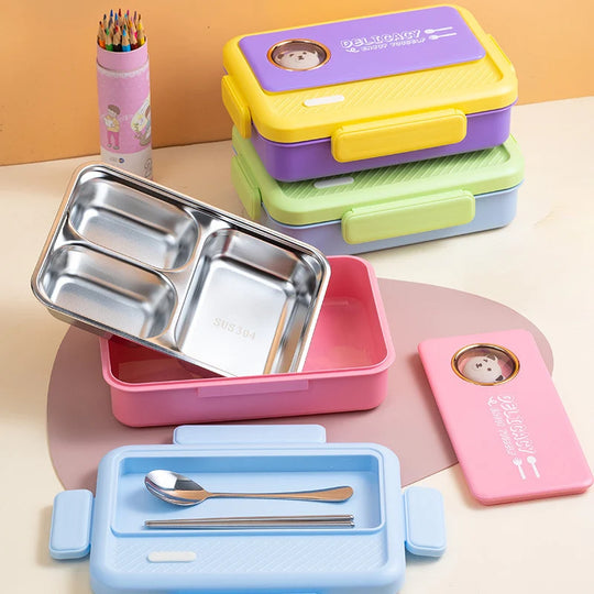 Unisex Bento-matboks med flere rom og lekent dyredesign 1