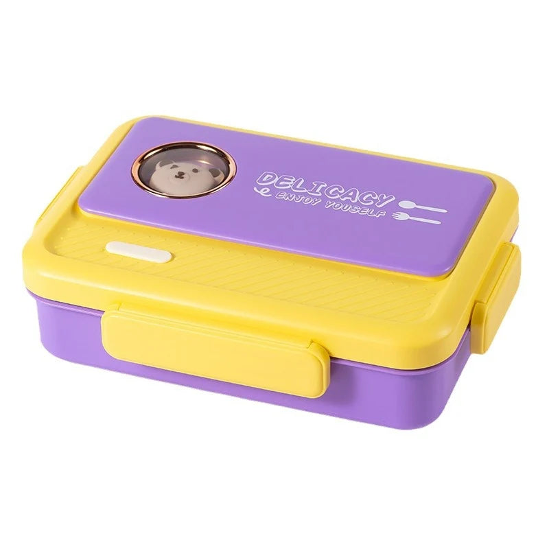 Unisex Bento-matboks med flere rom og lekent dyredesign 4