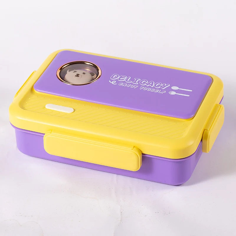 Unisex Bento-matboks med flere rom og lekent dyredesign 6