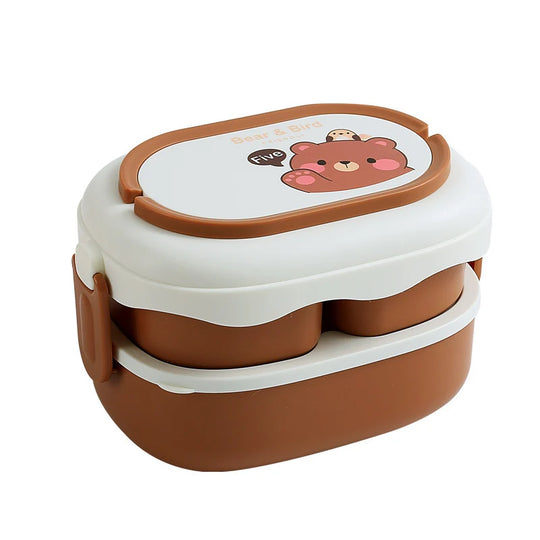Unisex Bento Lunsjboks med Bjørne- og Beverdesign 5