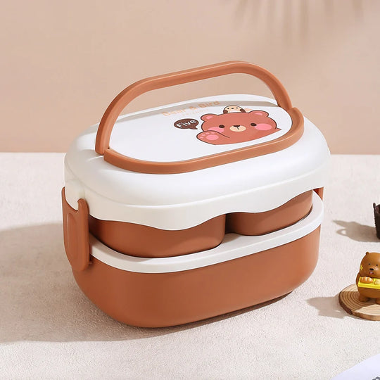 Unisex Bento Lunsjboks med Bjørne- og Beverdesign 6