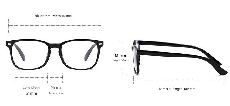 Unisex Blålysbriller for Skjermbruk Stilige Briller 8