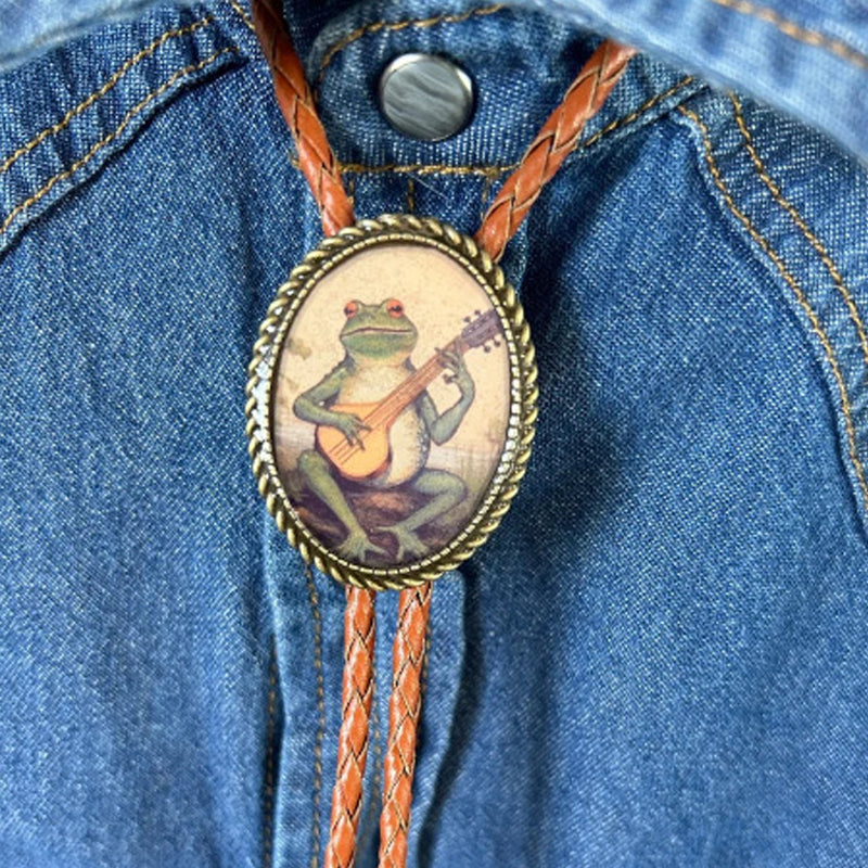 Unisex Bolo Tie med Frosk og Banjo Design 8