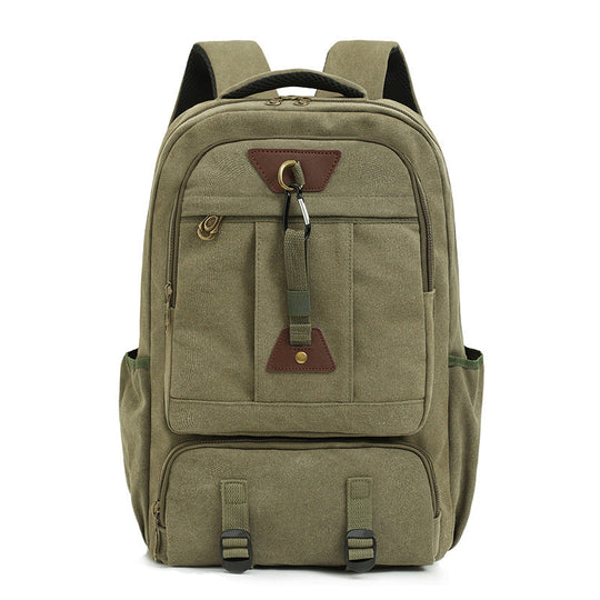 Unisex Canvas Ryggsekk Vintage Stil 0