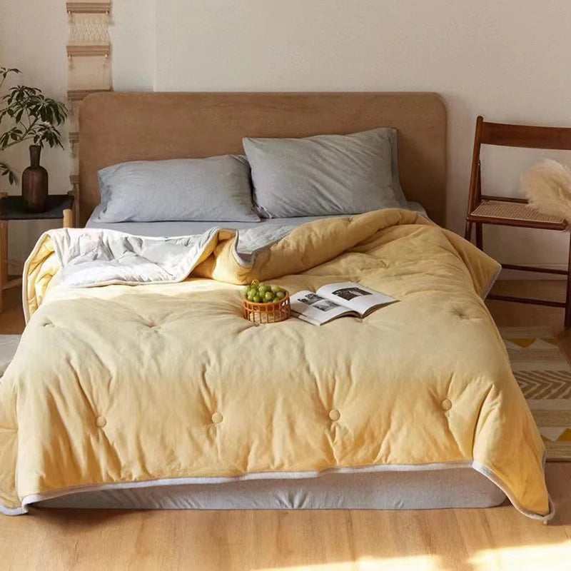 Unisex Dyne Vendbar med Prikkete Tufting for Året Rundt Komfort 0
