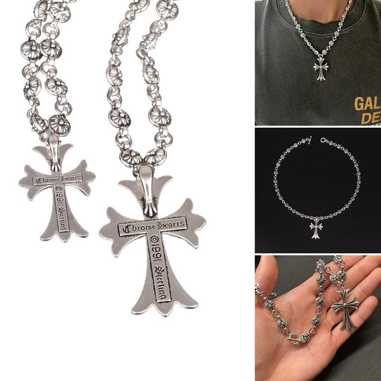 Unisex Gotisk Kors Anheng Halskjede 5