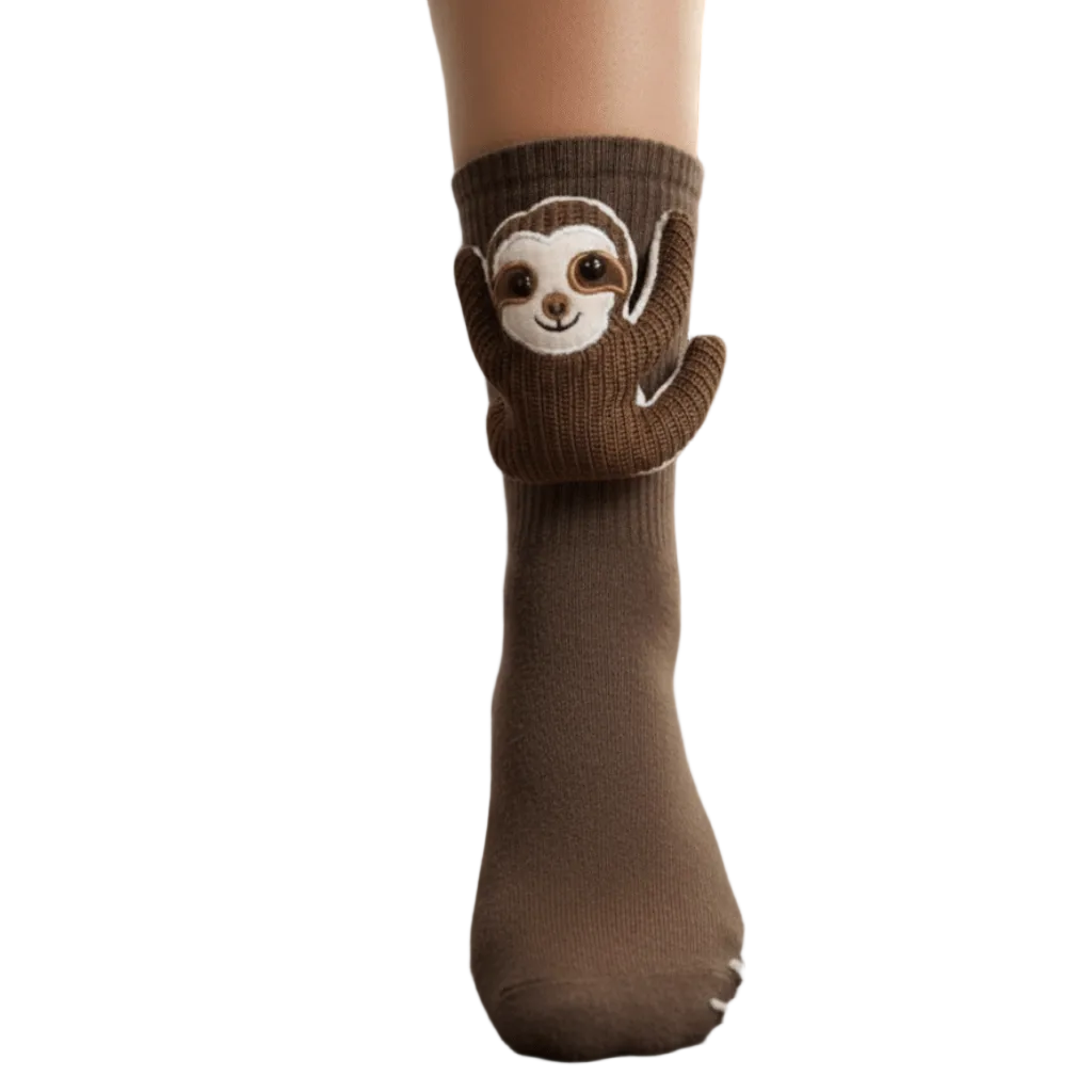 Unisex Hussokker med 3D Dyreaksent Fluffy Komfort 0