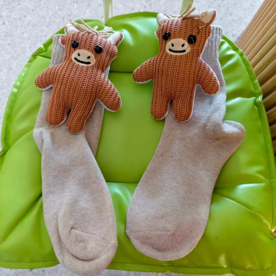 Unisex Hussokker med 3D Dyreaksent Fluffy Komfort 10