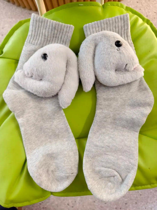 Unisex Hussokker med 3D Dyreaksent Fluffy Komfort 15