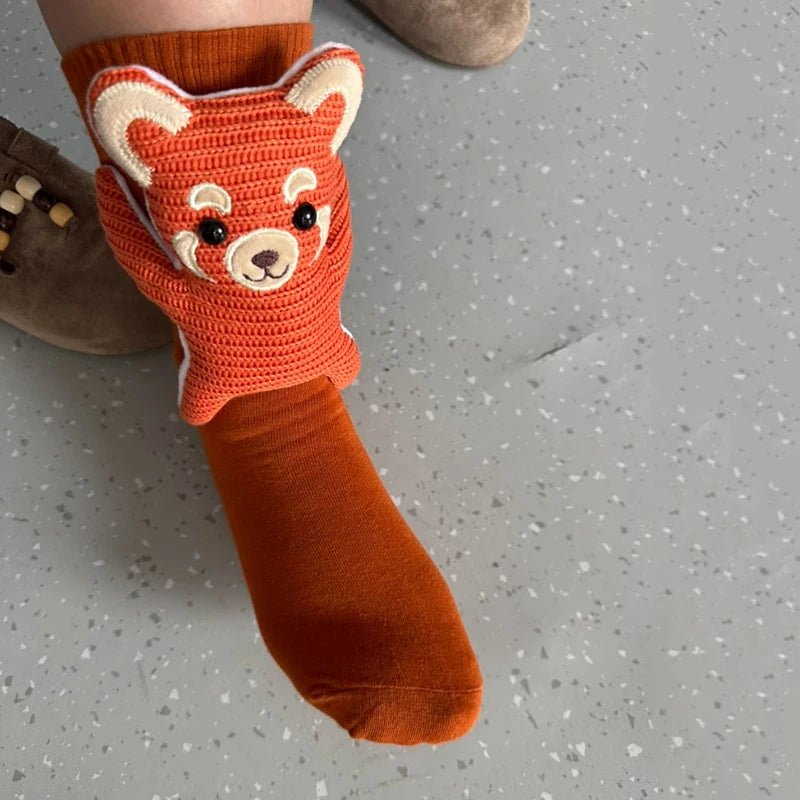 Unisex Hussokker med 3D Dyreaksent Fluffy Komfort 5