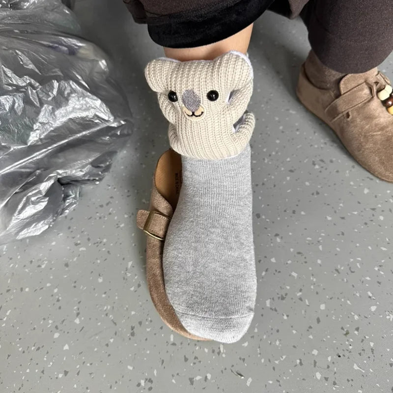 Unisex Hussokker med 3D Dyreaksent Fluffy Komfort 6