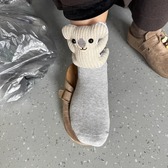 Unisex Hussokker med 3D Dyreaksent Fluffy Komfort 6