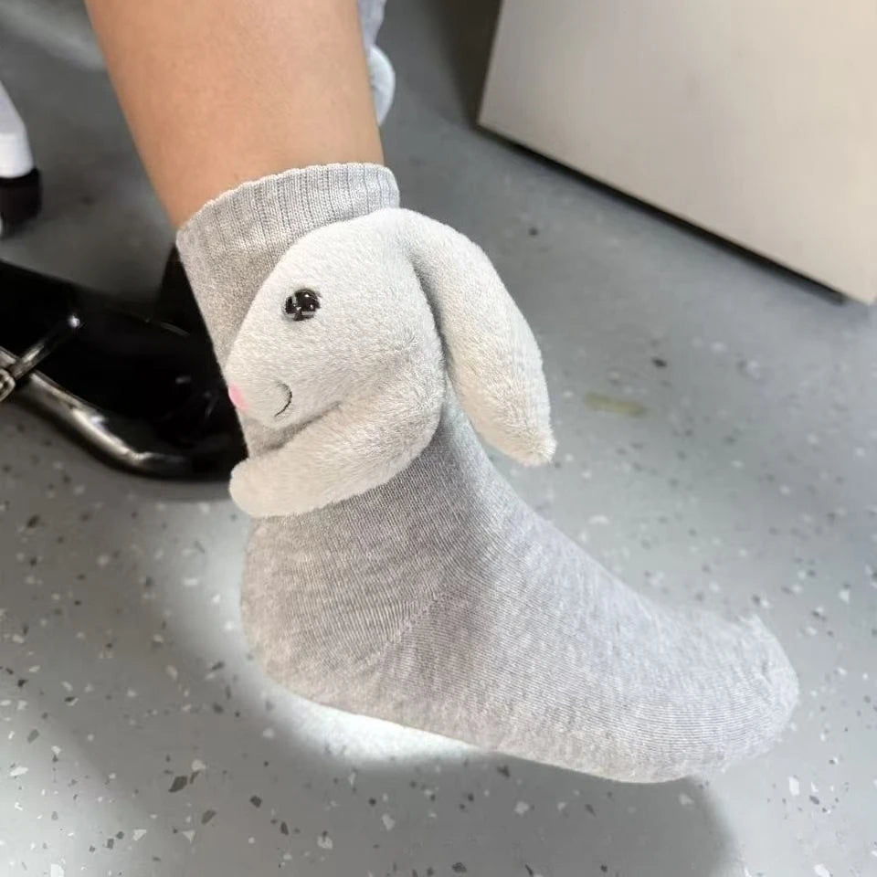 Unisex Hussokker med 3D Dyreaksent Fluffy Komfort 7