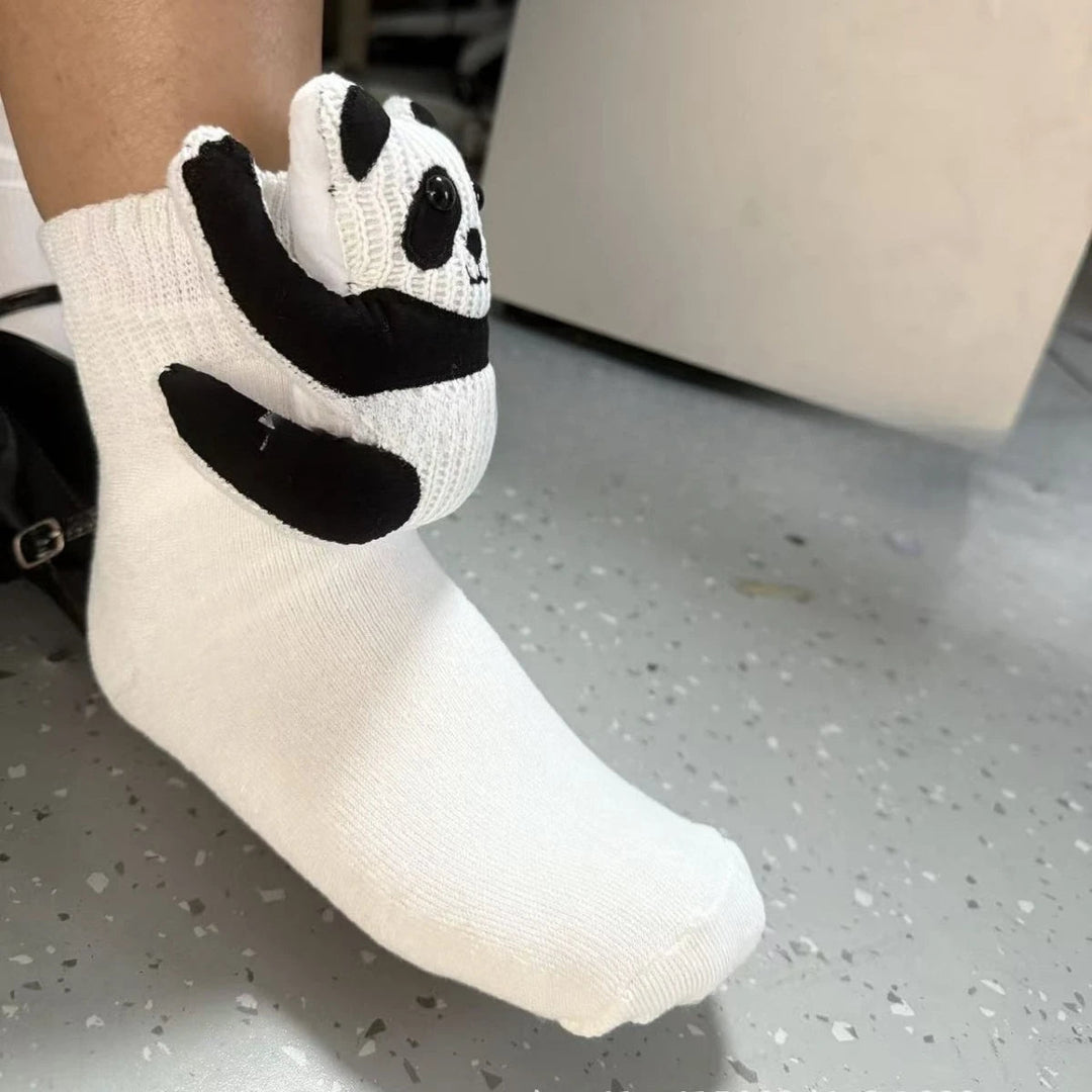 Unisex Hussokker med 3D Dyreaksent Fluffy Komfort 8