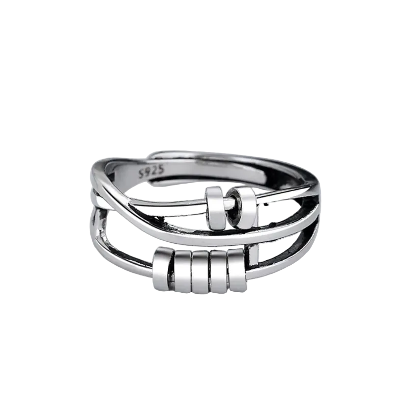 Unisex Justerbar Ring med Spinnerelement 0