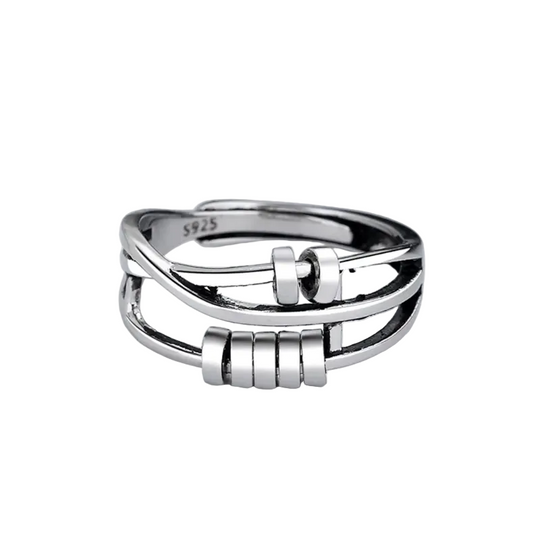 Unisex Justerbar Ring med Spinnerelement 0