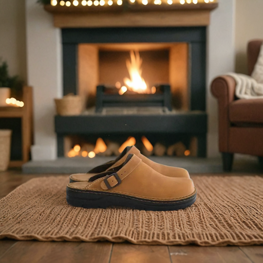 Unisex Klomper Suede Slip-On med Justerbar Spenne 4