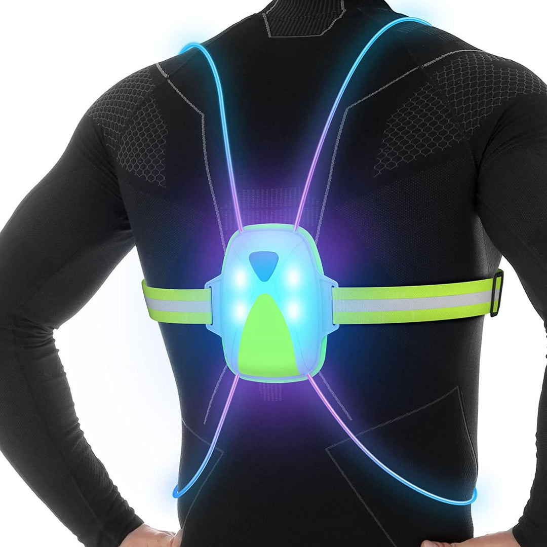 Unisex LED Sikkerhetsvest Justerbar for Utendørs Aktiviteter 2