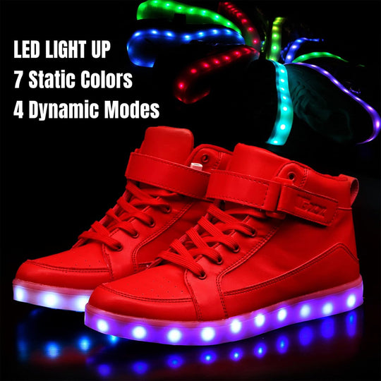 Unisex LED Sneakers Med Oppladbar Belysning 2