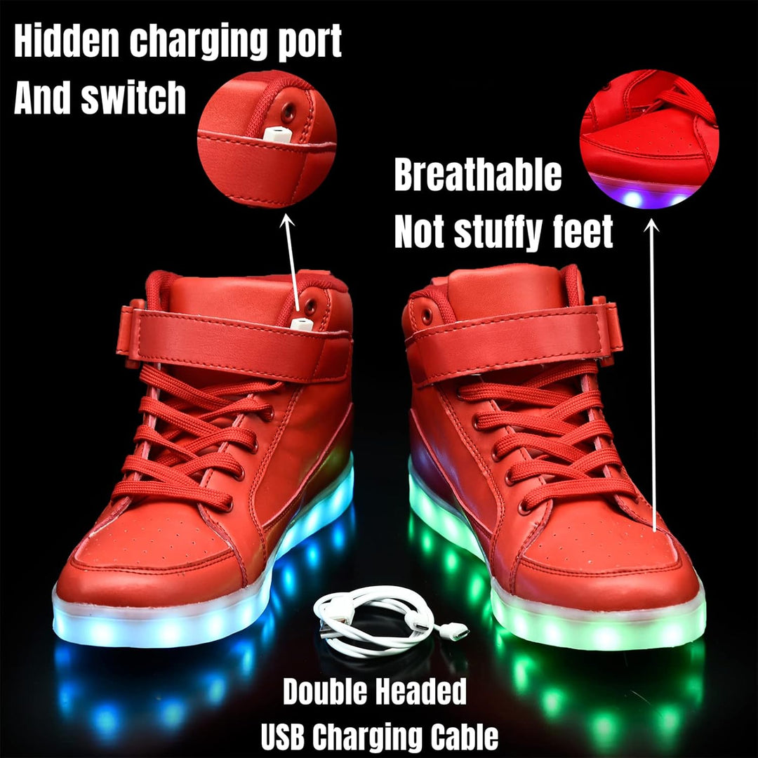 Unisex LED Sneakers Med Oppladbar Belysning 3