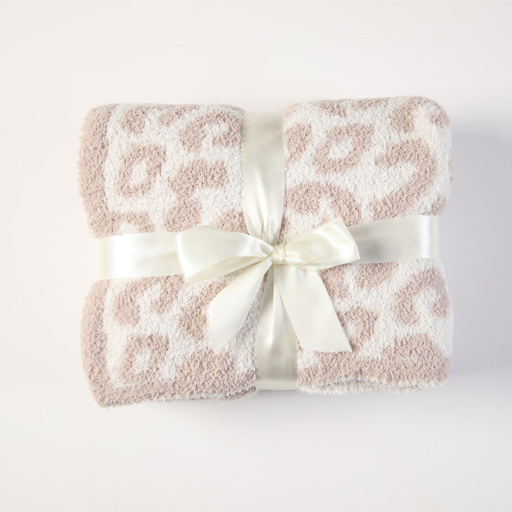 Unisex Leopardmønstret Kastepledd Komfortabelt Design 0