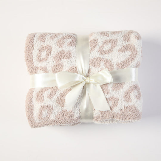 Unisex Leopardmønstret Kastepledd Komfortabelt Design 0